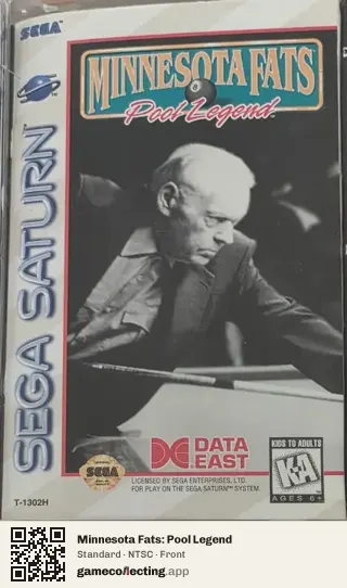 Minnesota Fats: Pool Legend Sega Saturn, NTSC box front