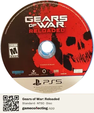 Gears of War: Reloaded PlayStation 5, NTSC disc