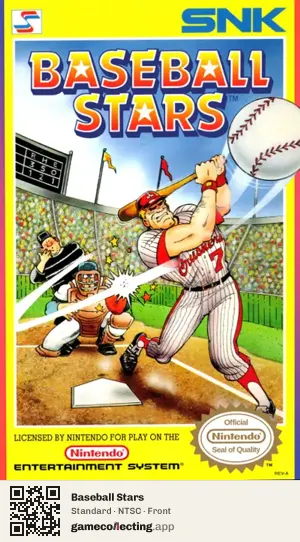 Baseball Stars Nintendo Entertainment System, NTSC box front