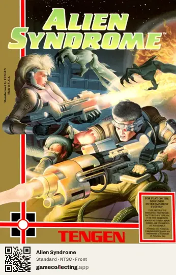 Alien Syndrome Nintendo Entertainment System, NTSC box front