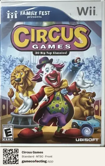 Circus Games Nintendo Wii, NTSC box front