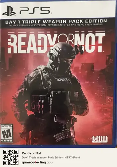Ready or Not PlayStation 5, NTSC box front