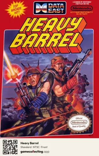 Heavy Barrel Nintendo Entertainment System, NTSC box front