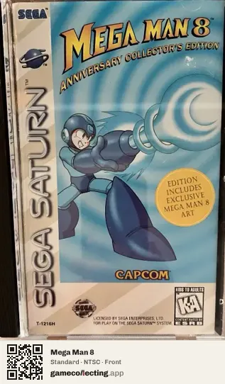 Mega Man 8 Sega Saturn, NTSC box front