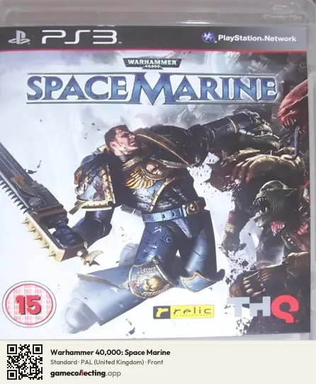 Warhammer 40,000: Space Marine PlayStation 3, United Kingdom box front