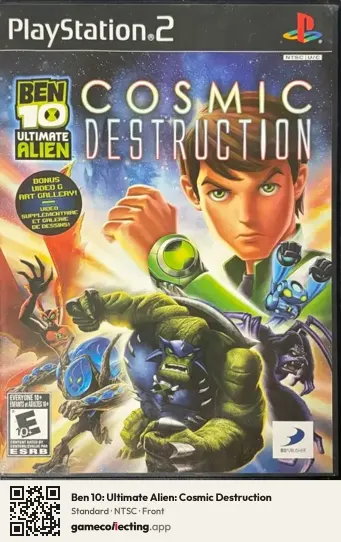 Ben 10: Ultimate Alien: Cosmic Destruction PlayStation 2, NTSC box front
