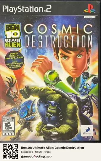 Ben 10: Ultimate Alien: Cosmic Destruction PlayStation 2, NTSC box front