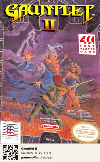 Gauntlet II Nintendo Entertainment System, NTSC box front