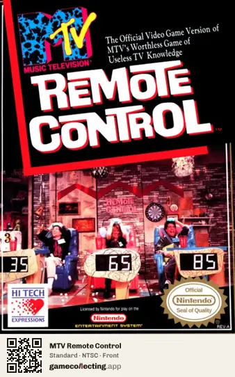 MTV Remote Control Nintendo Entertainment System, NTSC box front