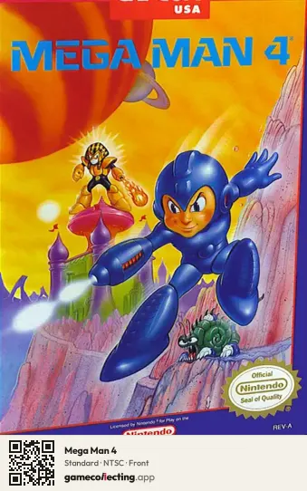 Mega Man 4 Nintendo Entertainment System, NTSC box front