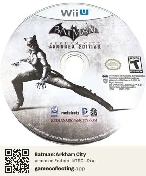 Batman: Arkham City Nintendo Wii U, NTSC disc