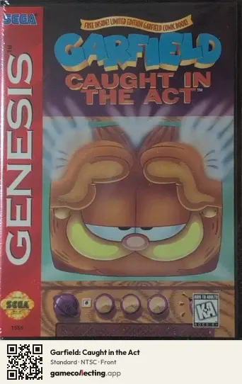 Garfield: Caught in the Act Sega Mega Drive / Genesis, NTSC box front