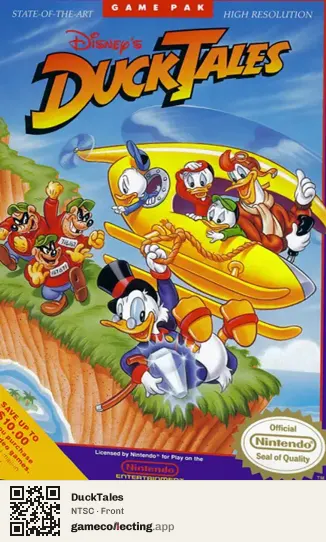 DuckTales Nintendo Entertainment System, NTSC box front