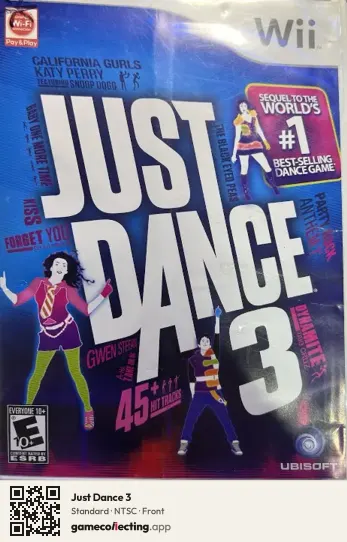 Just Dance 3 Nintendo Wii, NTSC box front