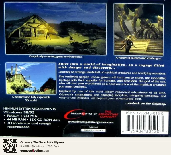 Odyssey: The Search for Ulysses Computer, NTSC box back