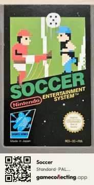 Soccer Nintendo Entertainment System, PAL cartridge label