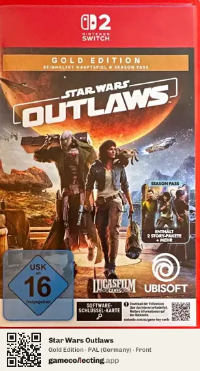 Star Wars Outlaws Nintendo Switch 2, Germany box front