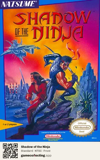 Shadow of the Ninja Nintendo Entertainment System, NTSC box front