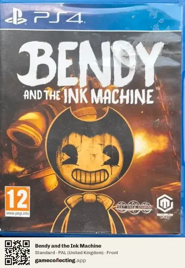 Bendy and the Ink Machine PlayStation 4, United Kingdom box front