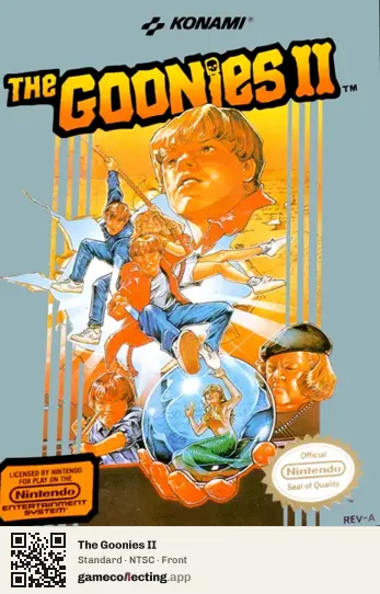 The Goonies II Nintendo Entertainment System, NTSC box front