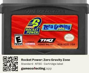 Rocket Power: Zero Gravity Zone Game Boy Advance, NTSC cartridge label