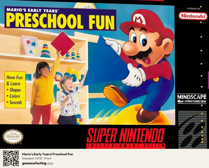 Mario's Early Years! Preschool Fun Super Nintendo Entertainment System, NTSC box front