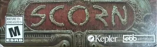 Scorn, the ESRB box on its front