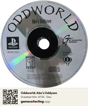 Oddworld: Abe's Oddysee PlayStation, NTSC disc