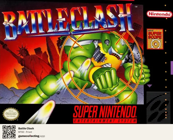 Battle Clash Super Nintendo Entertainment System, NTSC box front