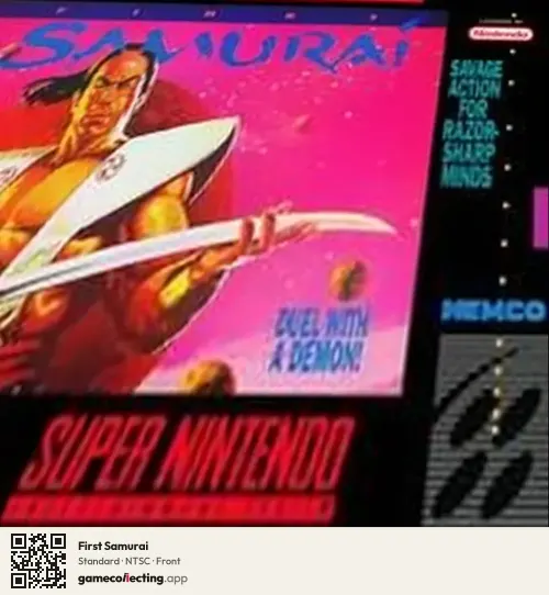 First Samurai Super Nintendo Entertainment System, NTSC box front