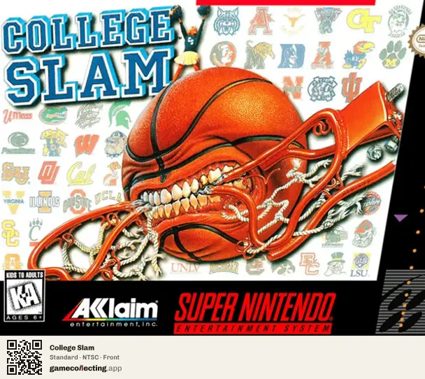 College Slam Super Nintendo Entertainment System, NTSC box front
