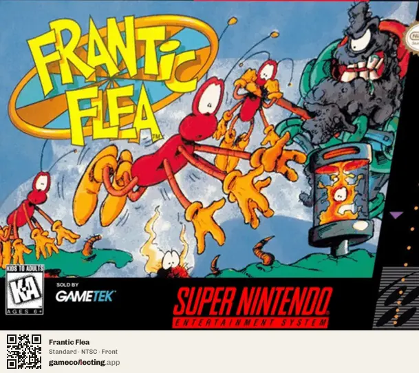 Frantic Flea Super Nintendo Entertainment System, NTSC box front