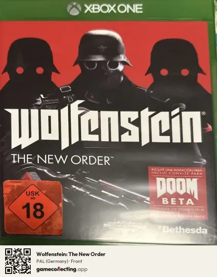 Wolfenstein: The New Order Xbox One, Germany box front