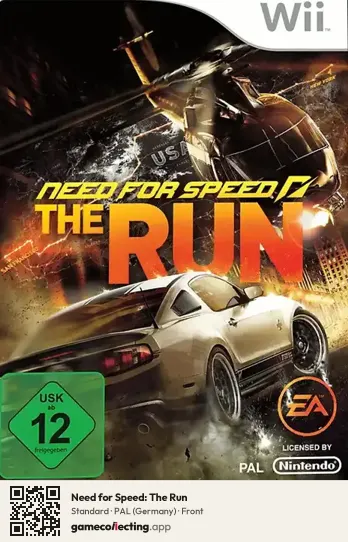 Need for Speed: The Run Nintendo Wii, Germany box front