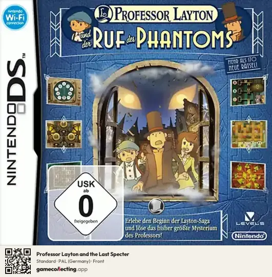 Professor Layton and the Last Specter Nintendo DS, Germany box front