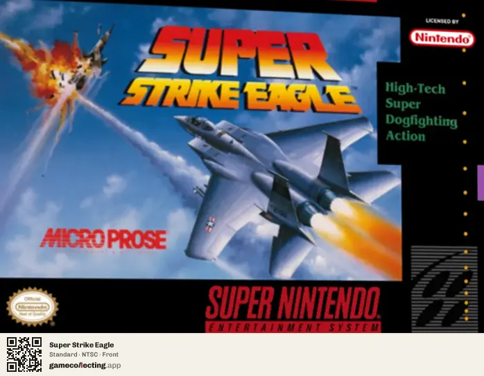 Super Strike Eagle Super Nintendo Entertainment System, NTSC box front
