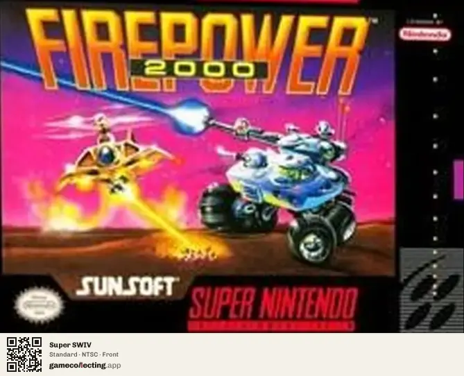 Super SWIV Super Nintendo Entertainment System, NTSC box front