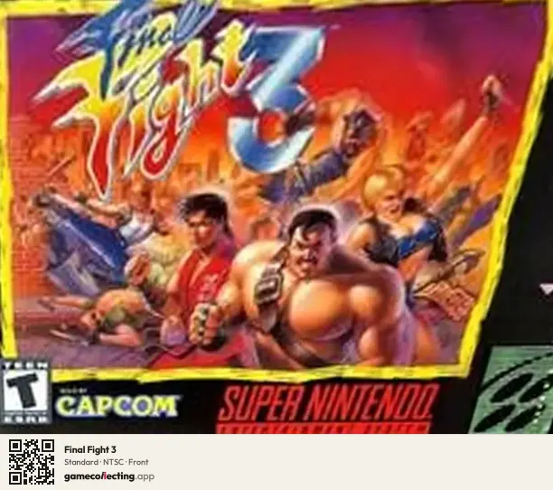 Final Fight 3 Super Nintendo Entertainment System, NTSC box front