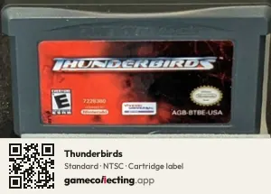 Thunderbirds Game Boy Advance, NTSC cartridge label