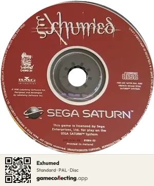 Exhumed Sega Saturn, PAL disc