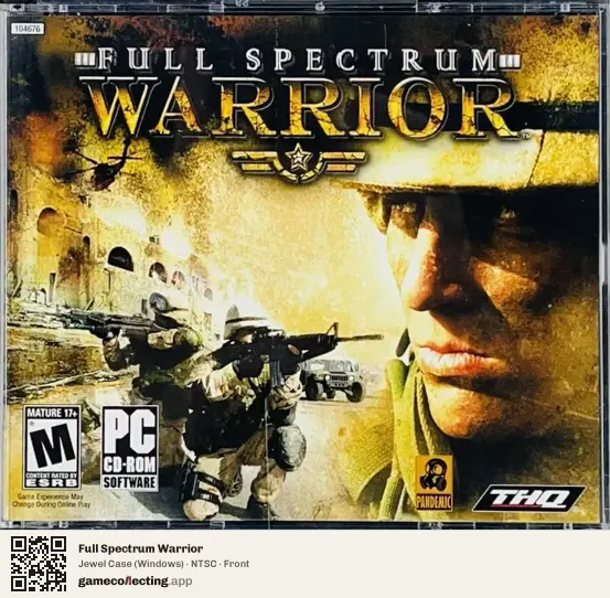 Full Spectrum Warrior Computer, NTSC box front