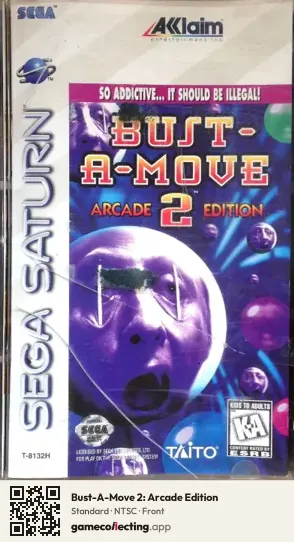 Bust-A-Move 2: Arcade Edition Sega Saturn, NTSC box front