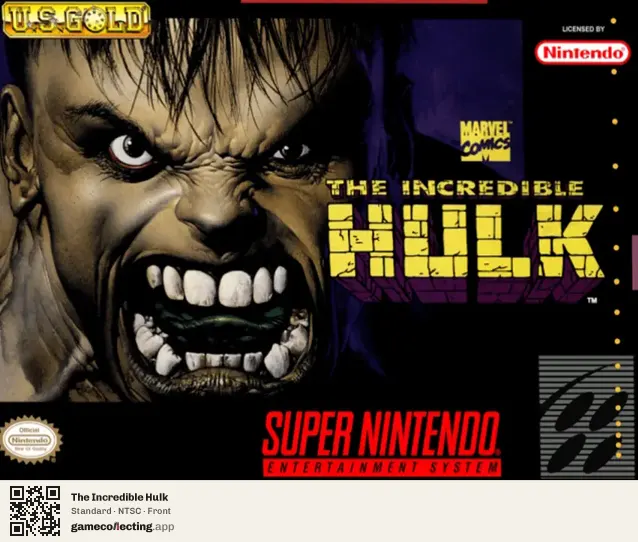 The Incredible Hulk Super Nintendo Entertainment System, NTSC box front