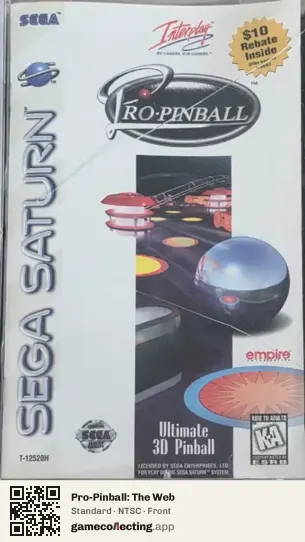 Pro-Pinball: The Web Sega Saturn, NTSC box front