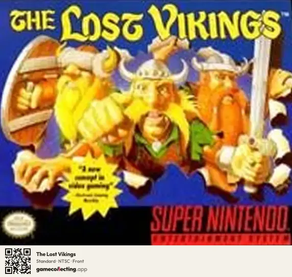 The Lost Vikings Super Nintendo Entertainment System, NTSC box front
