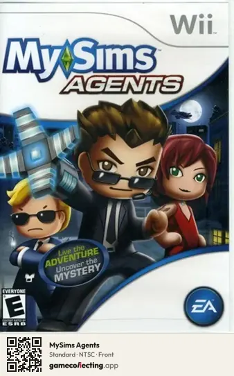 MySims Agents Nintendo Wii, NTSC box front