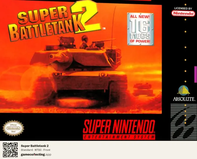 Super Battletank 2 Super Nintendo Entertainment System, NTSC box front