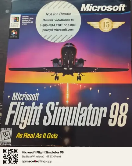 Microsoft Flight Simulator 98 Computer, NTSC box front