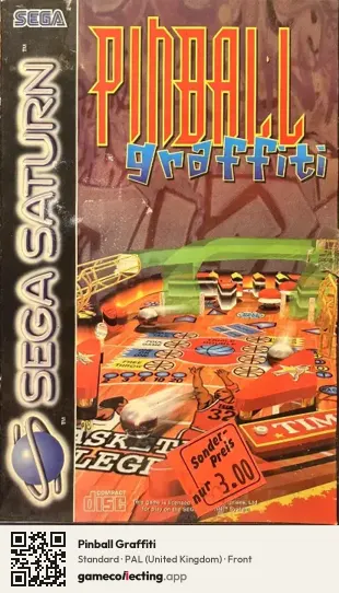 Pinball Graffiti Sega Saturn, United Kingdom box front