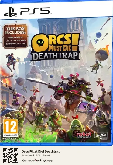 Orcs Must Die! Deathtrap PlayStation 5, PAL box front